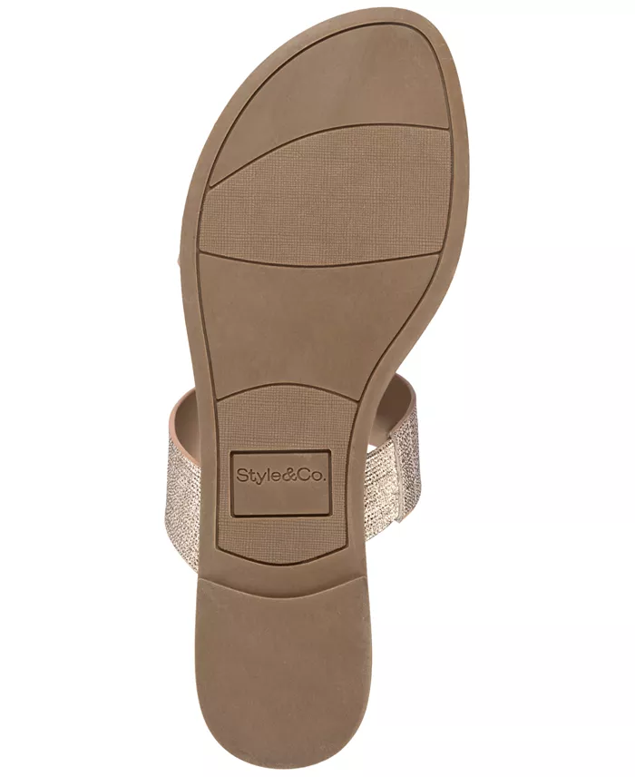 Alfani Style & Co Women's Elliee Flat Cushioned Sandals Exclusively At Macy's Women's Fashion Shoes & Accessories