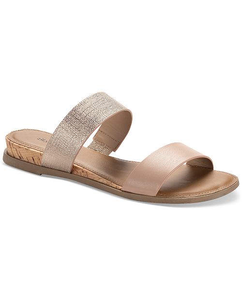 alfani Style & Co Women's Elliee Flat Cushioned Sandals Exclusively at Macy's Women's Fashion Shoes & Accessories