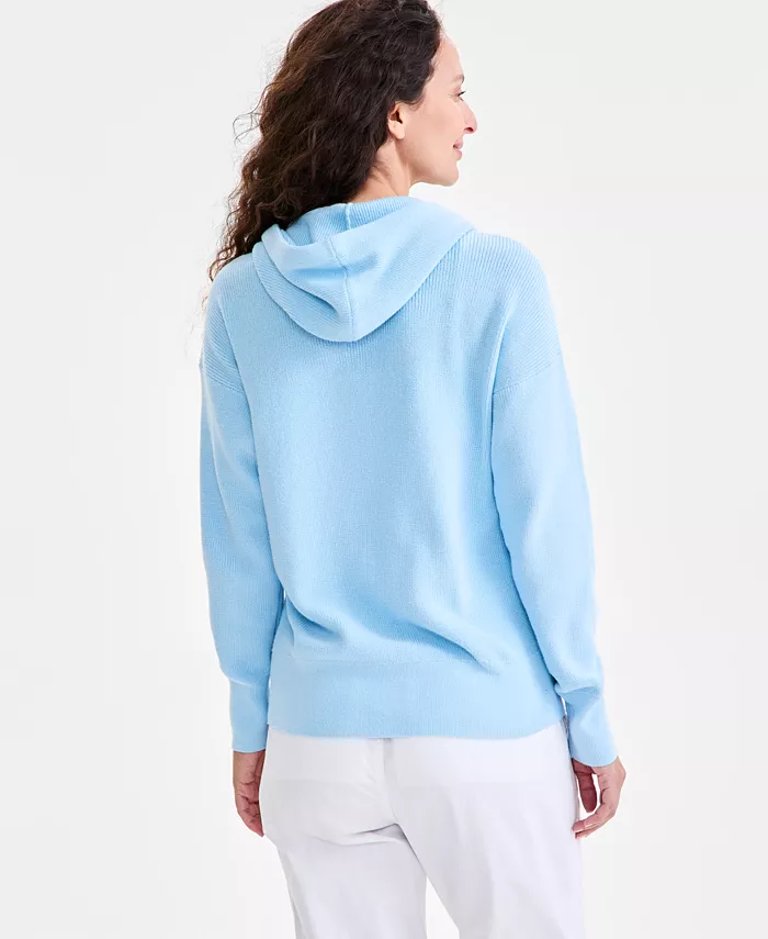 Alfani Style & Co Women's Front-Zip Long-Sleeve Hoodie Sweater Exclusively At Macy's Women's Fashion Shoes & Accessories