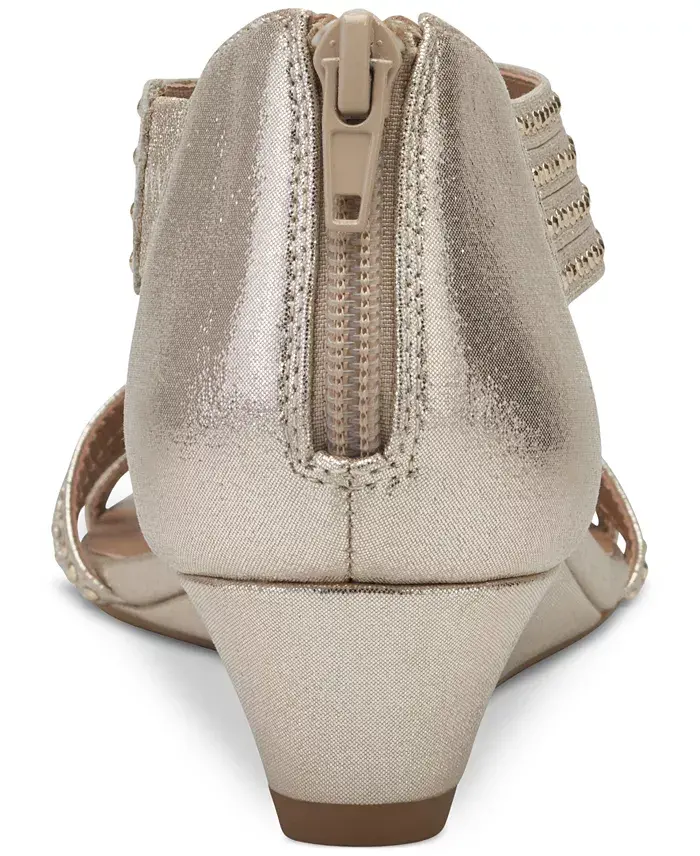 Alfani Style & Co Women's Ginifur Embellished Strappy Wedge Sandals Created For Macy's Women's Fashion Shoes & Accessories