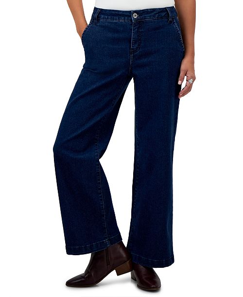 alfani Style & Co Women's High-Rise Wide-Leg Jeans Created for Macy's Women's Fashion Shoes & Accessories