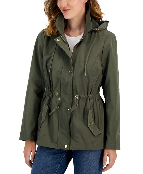 alfani Style & Co Women's Hooded Anorak Created for Macy's Women's Fashion Shoes & Accessories
