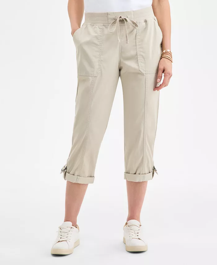 Alfani Style & Co Women's Mid-Rise Pull-On Capri Pants Exclusively At Macy's Women's Fashion Shoes & Accessories