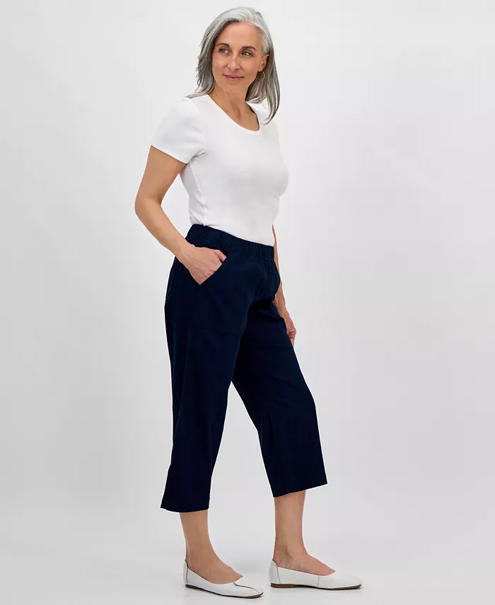 Alfani Style & Co Women's Mid-Rise Pull-On Capri Pants Regular & Petite Exclusively At Macy's Women's Fashion Shoes & Accessories