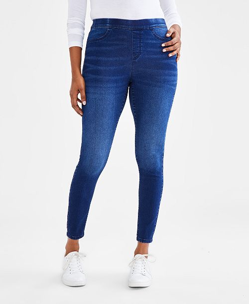 alfani Style & Co Women's Mid-Rise Pull-On Jeggings Created for Macy's Women's Fashion Shoes & Accessories