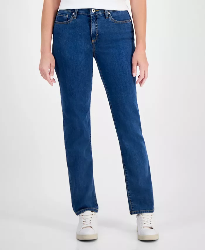 Alfani Style & Co Women's Mid-Rise Straight-Leg Denim Jeans Exclusively At Macy's Women's Fashion Shoes & Accessories