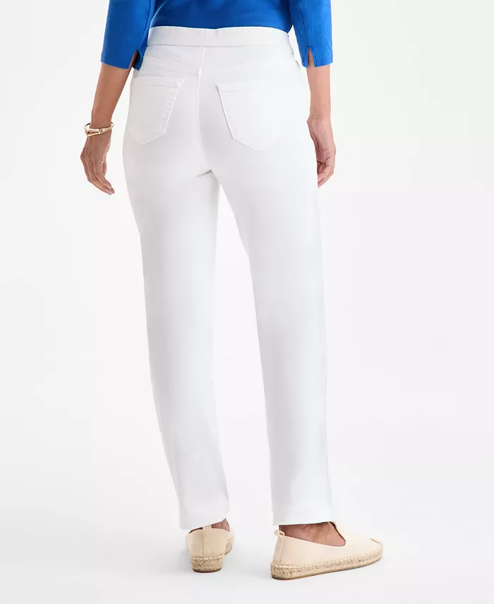 Alfani Style & Co Women's Mid-Rise Straight Pull-On Jeans Exclusively At Macy's Women's Fashion Shoes & Accessories