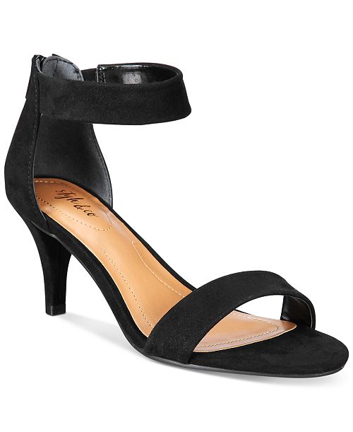 alfani Style & Co Women's Paycee Two-Piece Mid-Heel Dress Sandals Created for Macy's Women's Fashion Shoes & Accessories