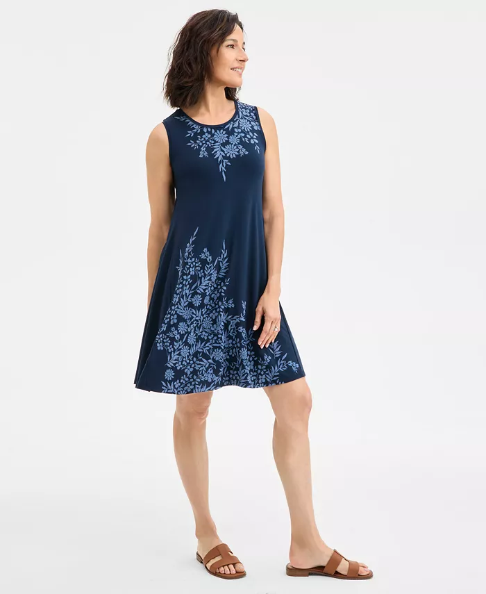 Alfani Style & Co Women's Printed Sleeveless Flip-Flop Dress Exclusively At Macy's Women's Fashion Shoes & Accessories