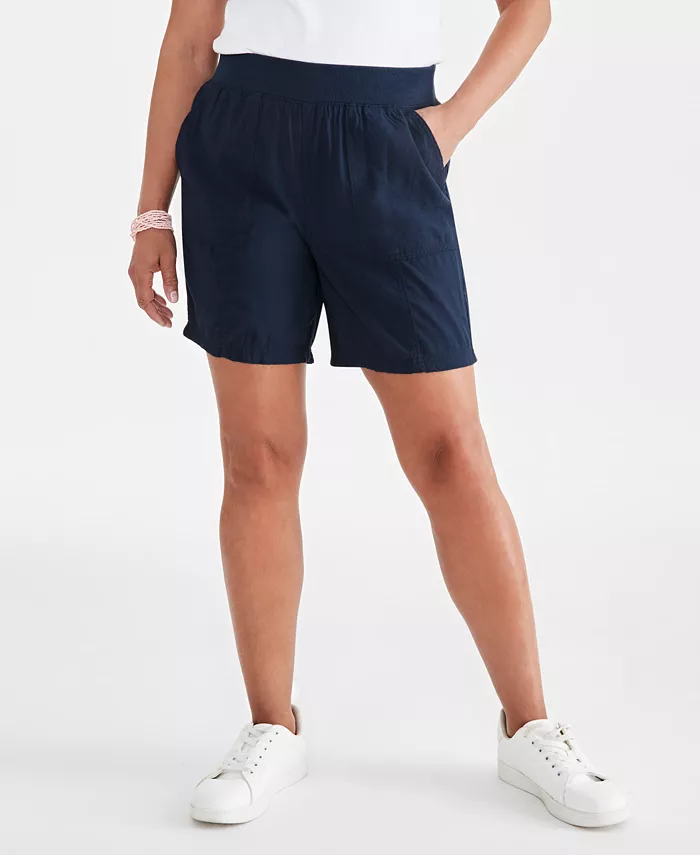 Alfani Style & Co Women's Pull-On Utility-Pocket Shorts Created For Macy's Women's Fashion Shoes & Accessories