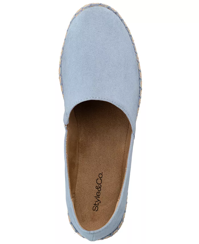 Alfani Style & Co Women's Reevee Stitched-Trim Espadrille Flats Created For Macy's Women's Fashion Shoes & Accessories