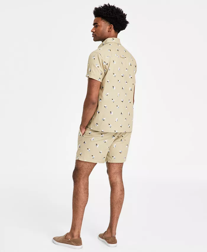 Alfani Sun + Stone Men's Floral Shirt & Drawstring Shorts Exclusively At Macy's Men's Fashion & Accessories