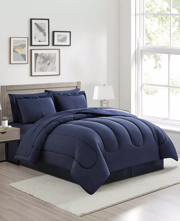 Alfani Sunham Aiden Striped 8-Pc. Comforter Sets Exclusively At Macy's Bed & Bath