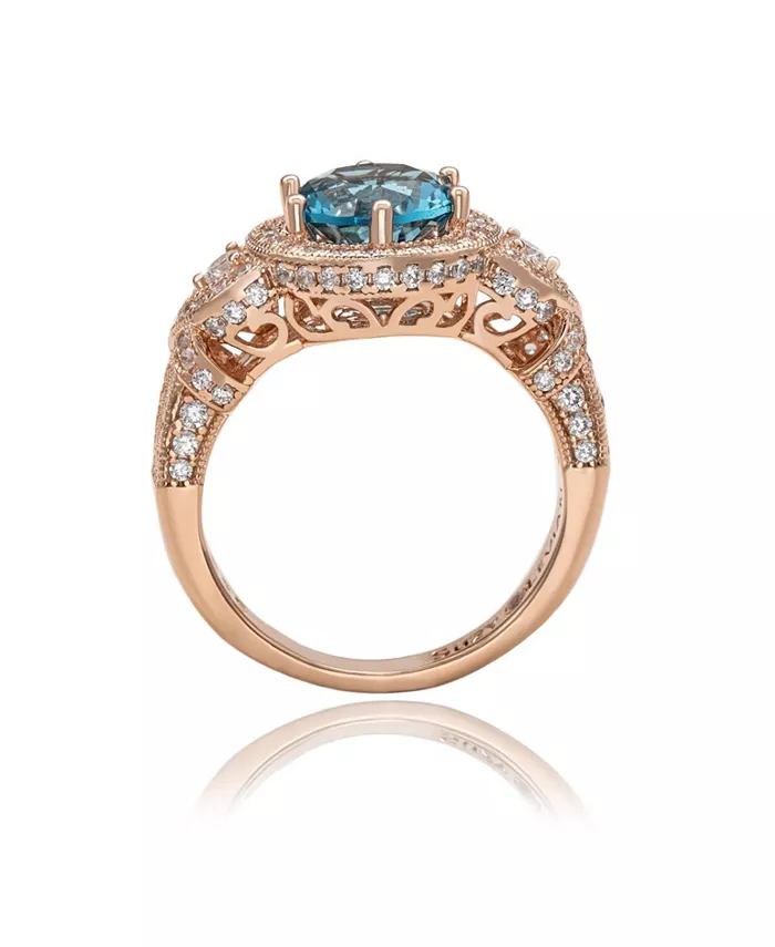 Alfani Suzy Levian New York Suzy Levian Sterling Silver Round Cubic Zirconia French Filigree Ring Jewelry & Watches