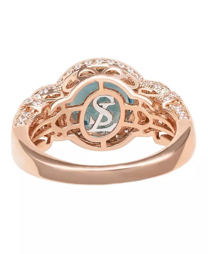 Alfani Suzy Levian New York Suzy Levian Sterling Silver Round Cubic Zirconia French Filigree Ring Jewelry & Watches