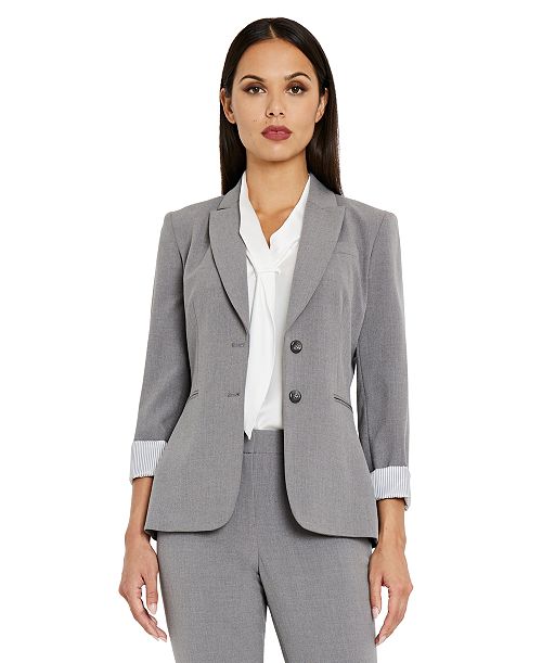 alfani Tahari ASL Notched Two-Button Blazer Women's Fashion Shoes & Accessories