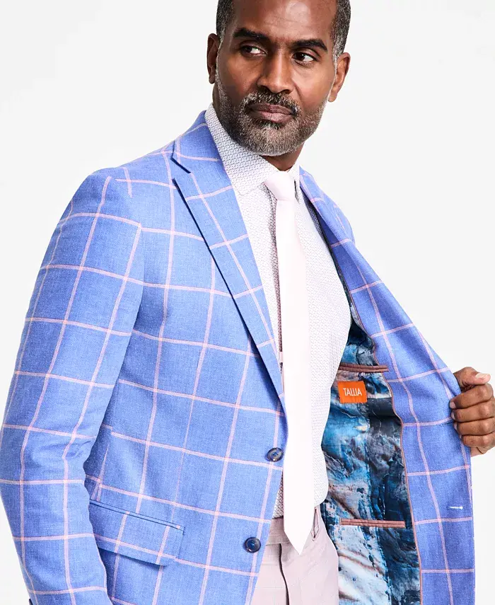 Alfani Tallia Men's Slim-Fit Printed Notch-Lapel Sport Coat Men's Fashion & Accessories