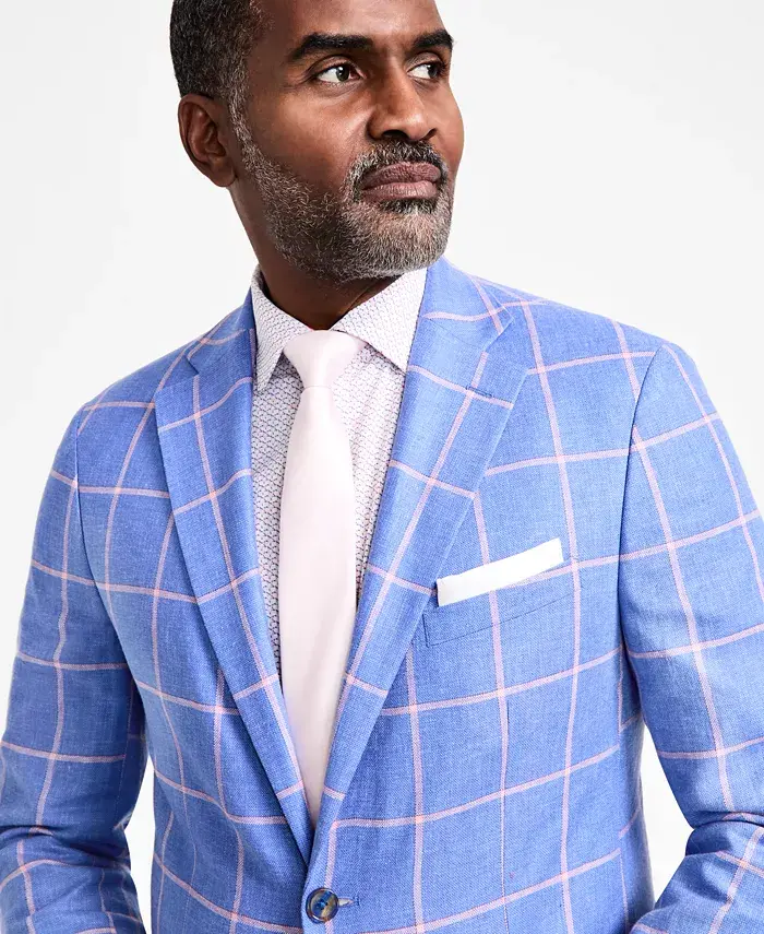 Alfani Tallia Men's Slim-Fit Printed Notch-Lapel Sport Coat Men's Fashion & Accessories