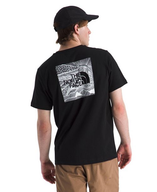 alfani The North Face Men's Short Sleeve Box Never Stop Exploring Celebration T-shirt Men's Fashion & Accessories