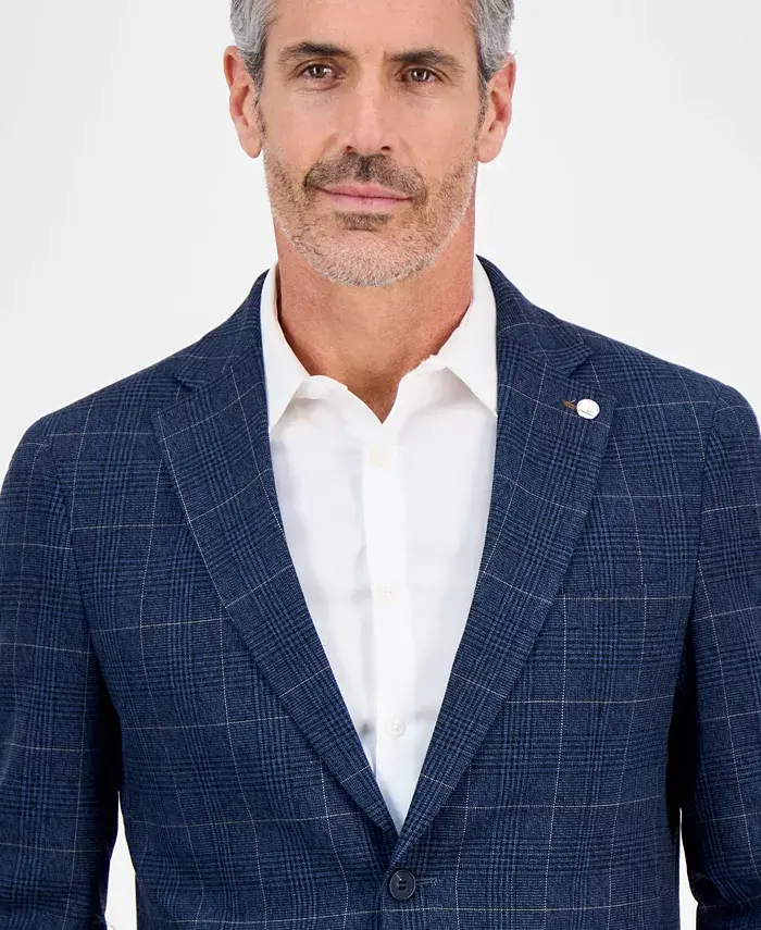 Alfani Tom Baine Men's Slim-Fit Plaid Stretch Sport Coat Men's Fashion & Accessories