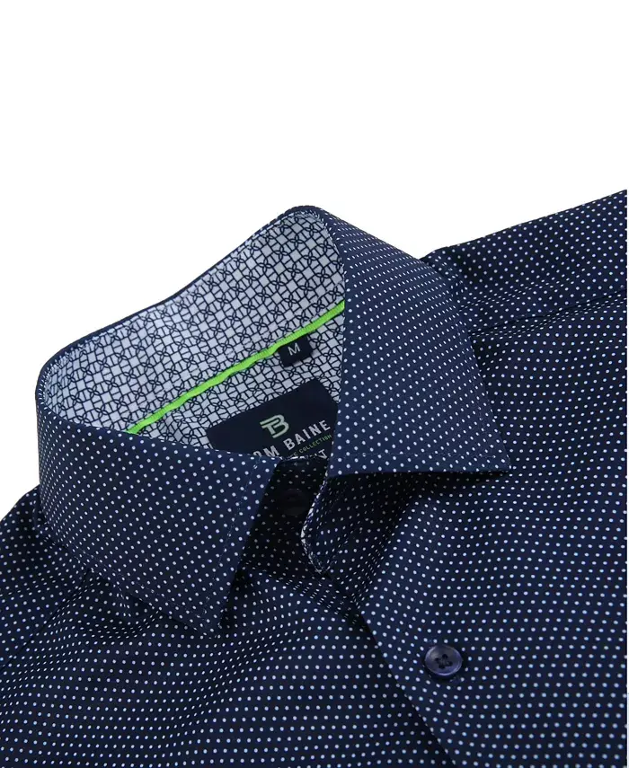 Alfani Tom Baine Men's Slim Fit Short Sleeve Performance Stretch Button Down Dress Shirt Men's Fashion & Accessories