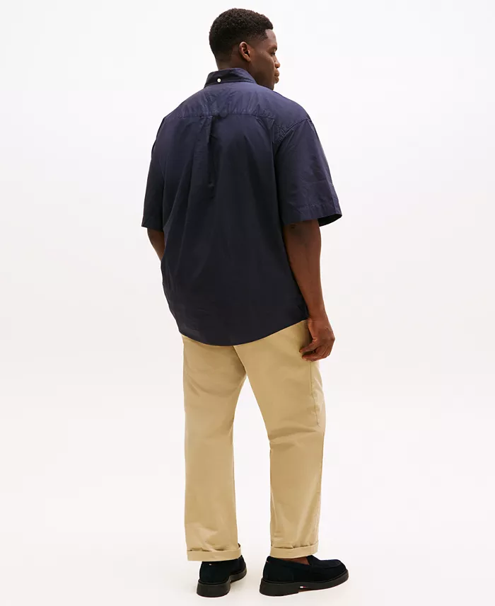 Alfani Tommy Hilfiger Men's Big & Tall Maxwell Short-Sleeve Button-Down Shirt Men's Fashion & Accessories