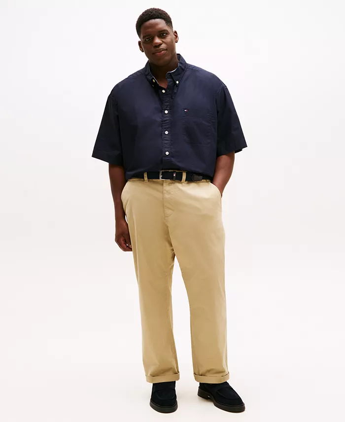 Alfani Tommy Hilfiger Men's Big & Tall Maxwell Short-Sleeve Button-Down Shirt Men's Fashion & Accessories
