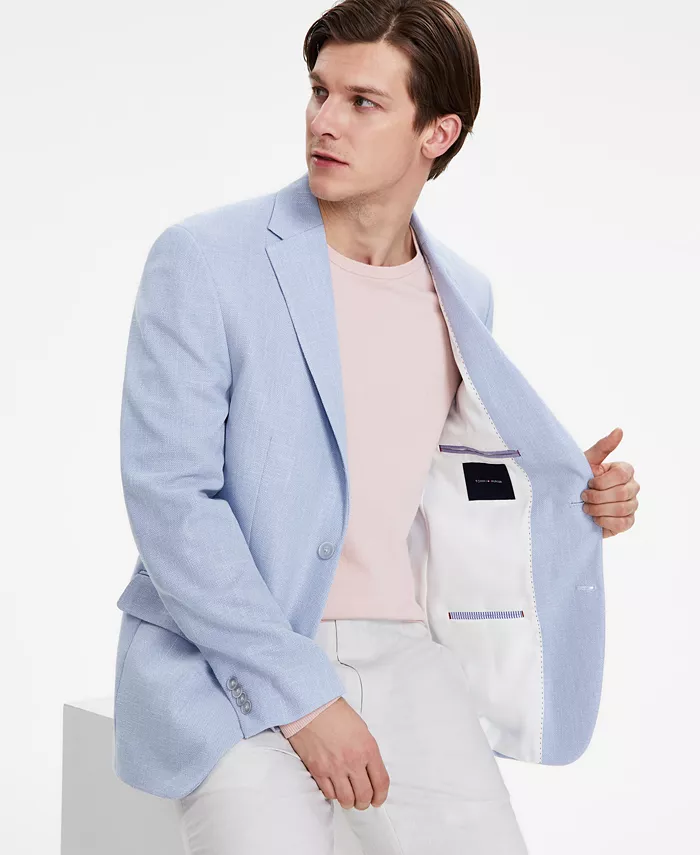 Alfani Tommy Hilfiger Men's Blue Solid Modern-Fit Sport Coat Men's Fashion & Accessories