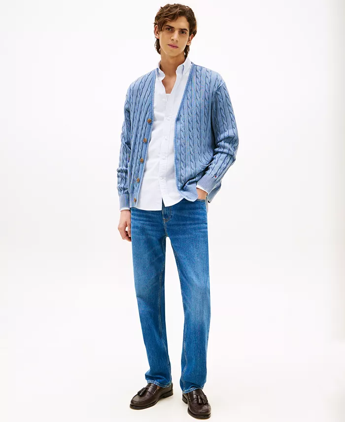 Alfani Tommy Hilfiger Men's Classic Cable Knit Cardigan Men's Fashion & Accessories