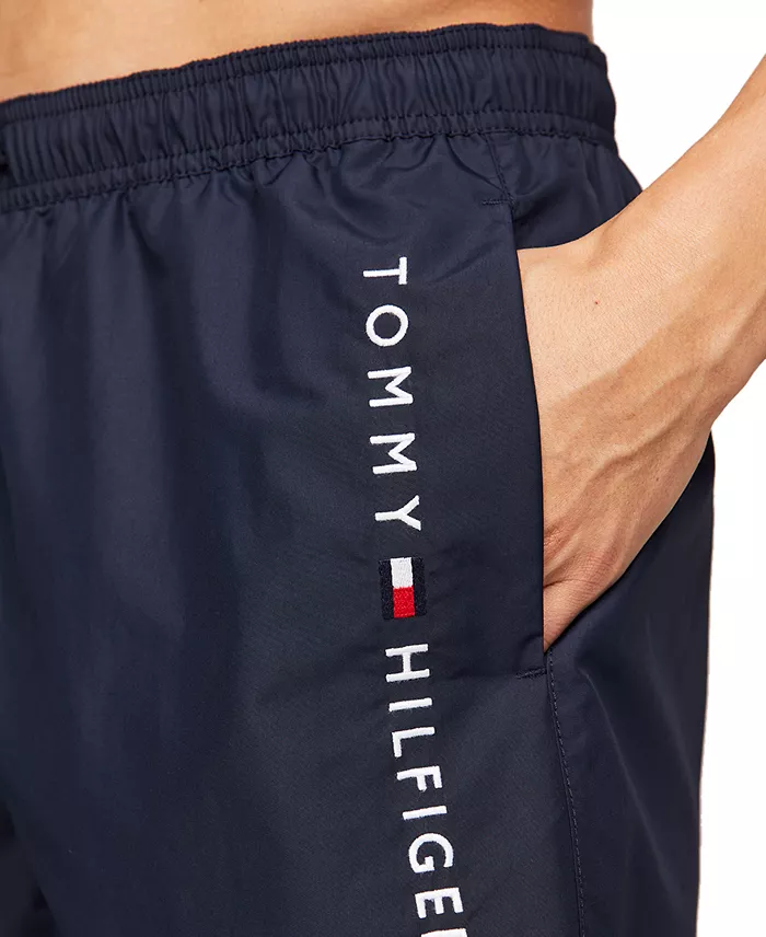 Alfani Tommy Hilfiger Men's Drawstring Logo 7" Swim Trunks Men's Fashion & Accessories