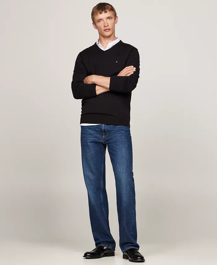 Alfani Tommy Hilfiger Men's Essential Solid V-Neck Sweater Men's Fashion & Accessories