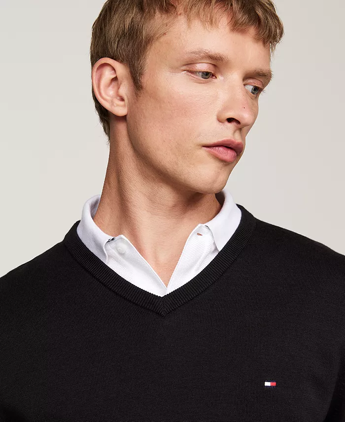 Alfani Tommy Hilfiger Men's Essential Solid V-Neck Sweater Men's Fashion & Accessories