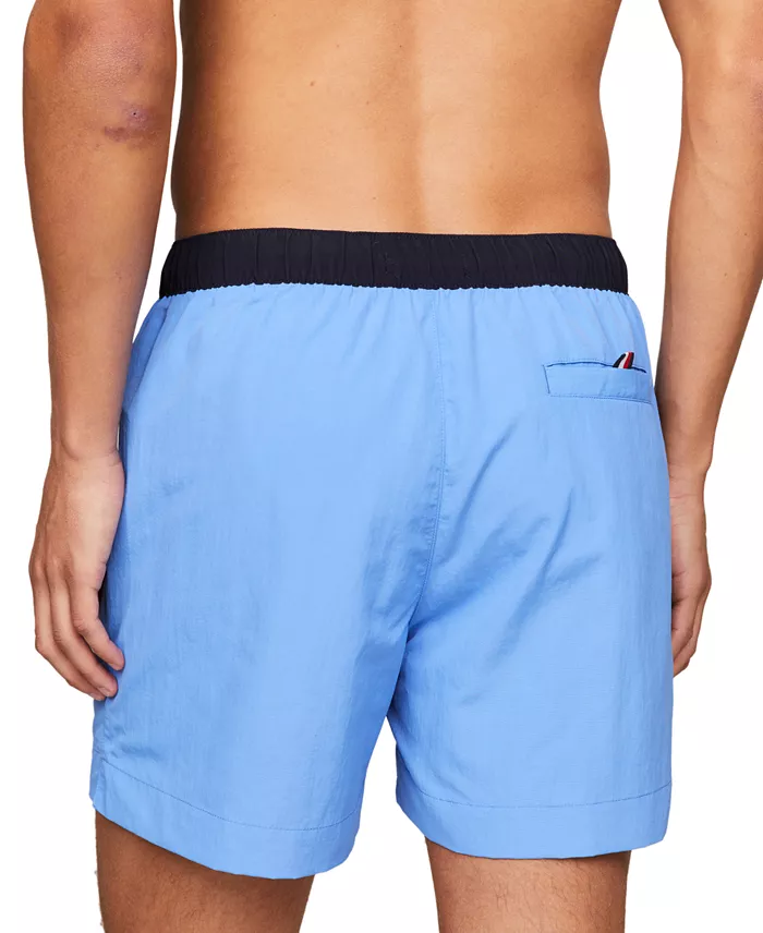 Alfani Tommy Hilfiger Men's Long Drawstring Flag 7" Swim Trunks Men's Fashion & Accessories