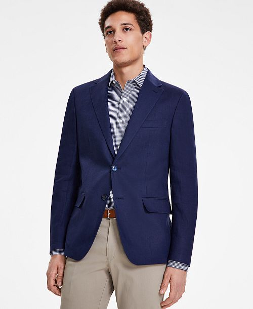 alfani Tommy Hilfiger Men's Modern-Fit 100% Linen Sport Coat Men's Fashion & Accessories
