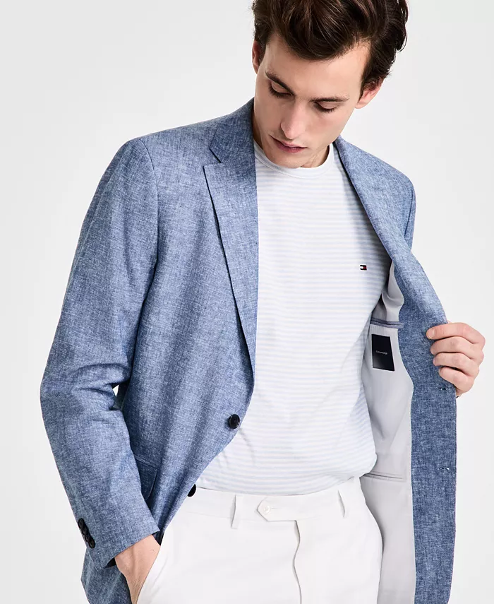 Alfani Tommy Hilfiger Men's Modern-Fit Linen Sport Coat Men's Fashion & Accessories