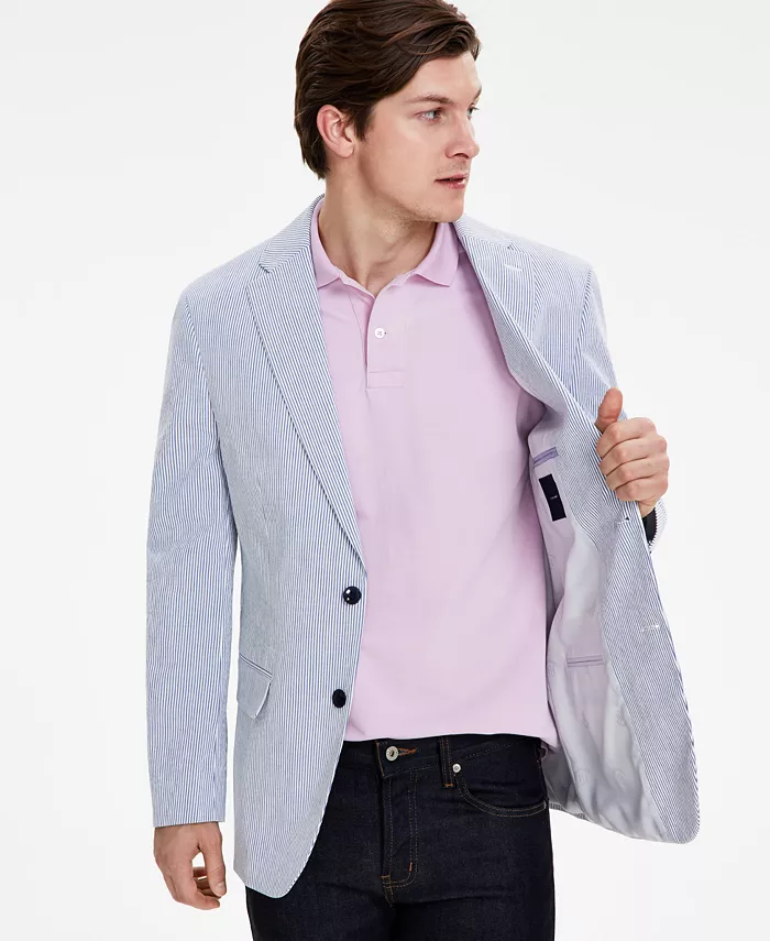Alfani Tommy Hilfiger Men's Modern-Fit Seersucker Sport Coat Men's Fashion & Accessories