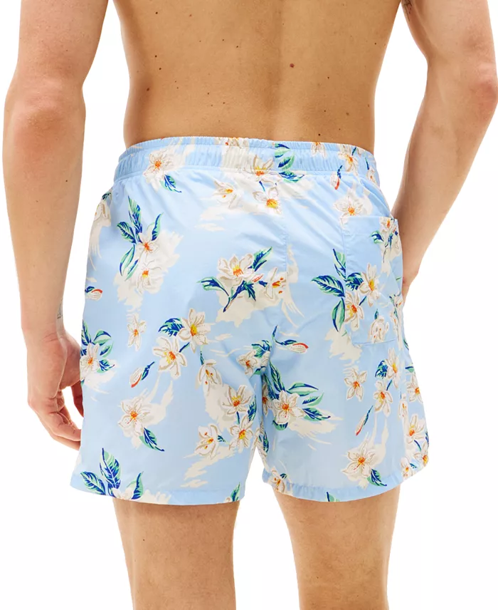 Alfani Tommy Hilfiger Men's Print Drawstring 5" Swim Trunks Men's Fashion & Accessories