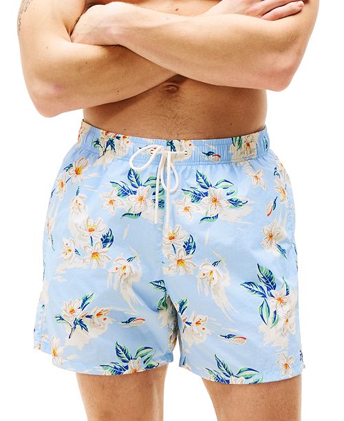 alfani Tommy Hilfiger Men's Print Drawstring 5" Swim Trunks Men's Fashion & Accessories