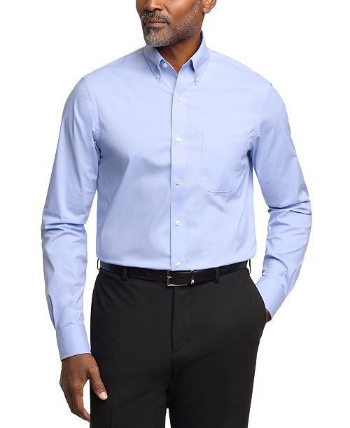 alfani Tommy Hilfiger Men's Regular Fit Wrinkle Resistant Stretch Dress Shirt Men's Fashion & Accessories