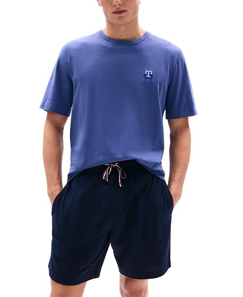 alfani Tommy Hilfiger Men's Sueded Jersey "T" Logo T-Shirt Men's Fashion & Accessories
