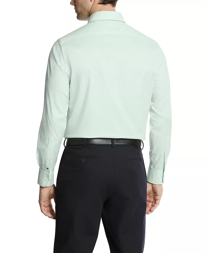 Alfani Tommy Hilfiger Men's TH Flex Slim Fit Stretch Oxford Dress Shirt Men's Fashion & Accessories