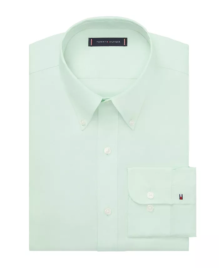 Alfani Tommy Hilfiger Men's TH Flex Slim Fit Stretch Oxford Dress Shirt Men's Fashion & Accessories
