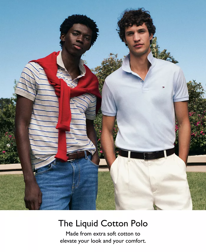 Alfani Tommy Hilfiger Men's Ultra Soft Liquid Cotton Polo Shirts Men's Fashion & Accessories