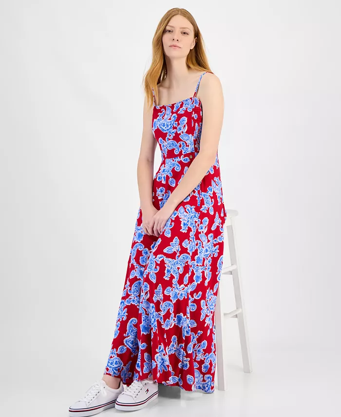 Alfani Tommy Hilfiger Women's Athena Paisley-Print Tank Dress Women's Fashion Shoes & Accessories