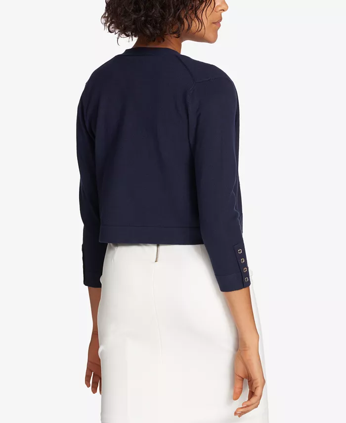 Alfani Tommy Hilfiger Women's Button Sleeve 3/4 Sleeve Cardigan Women's Fashion Shoes & Accessories