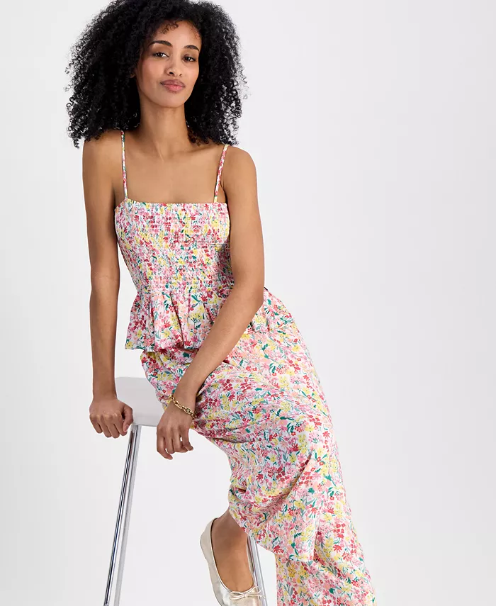 Alfani Tommy Hilfiger Women's Country Flair Peplum Jumpsuit Women's Fashion Shoes & Accessories