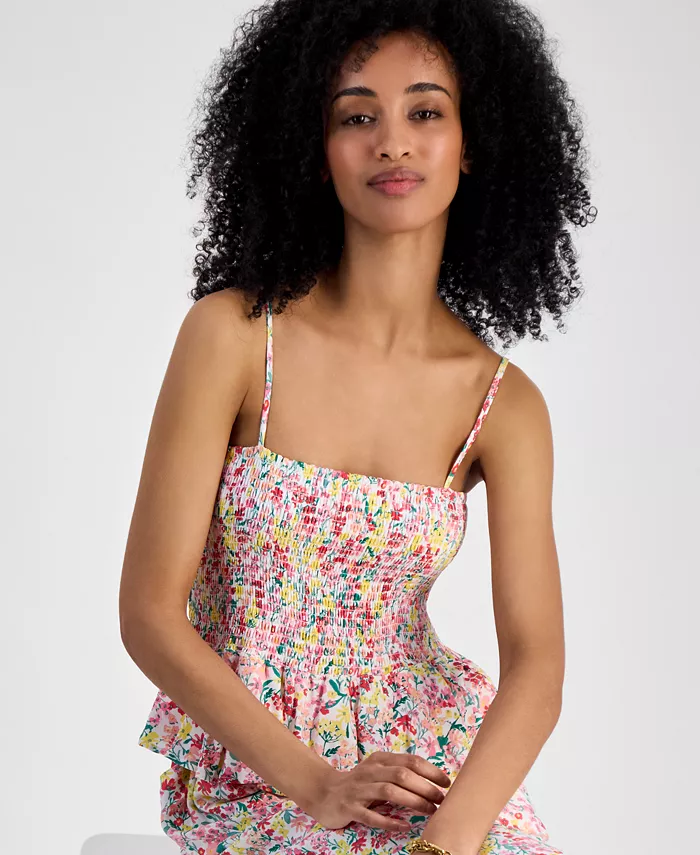 Alfani Tommy Hilfiger Women's Country Flair Peplum Jumpsuit Women's Fashion Shoes & Accessories