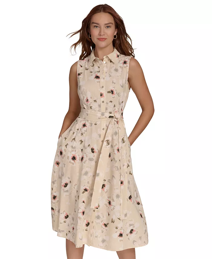 Alfani Tommy Hilfiger Women's Floral Button-Down Shirt Dress Women's Fashion Shoes & Accessories