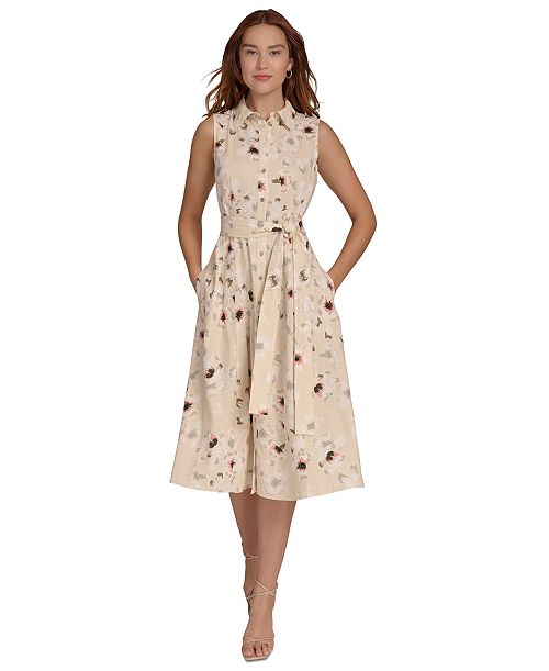 alfani Tommy Hilfiger Women's Floral Button-Down Shirt Dress Women's Fashion Shoes & Accessories