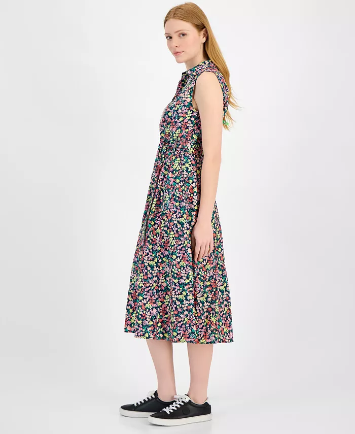 Alfani Tommy Hilfiger Women's Floral Lace-Trim Shirtdress Women's Fashion Shoes & Accessories